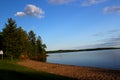 Beautiful lake in the sunset - wonderful mood