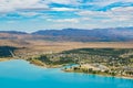 Lake Tekapo view from Mount John Royalty Free Stock Photo