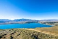 Beautiful Lake Tekapo view from the summit of Mount John Royalty Free Stock Photo