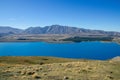 Beautiful Lake Tekapo view from the summit of Mount John Royalty Free Stock Photo