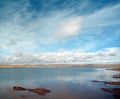 Beautiful lake in tibetan plateau