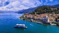 beautiful lakes of Italy - Lago di Como.aerial drone view