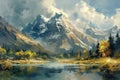 Beautiful Lakeside Mountain Landscape Painting, Nature, Rustic Home Decor, Scenic Oil on Canvas, Modern Art, Camping and Travel