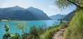 Beautiful lakeside trail achensee tirol