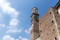 Beautiful Lamberti tower, Piazza delle Erbe, Verona, Italy