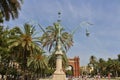 Beautiful lamp posts at Arc de Triomf, Barcelona Royalty Free Stock Photo