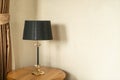 beautiful lamp on wood table Royalty Free Stock Photo