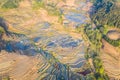 Beautiful land texture of terraced fields