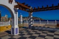 beautiful landmark in Benidorm viewpoint with interesting architecture Royalty Free Stock Photo