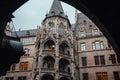 Beautiful landmark in the city of Munich, in Germany. Tourist attraction. Munich old town hall Royalty Free Stock Photo