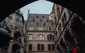 Beautiful landmark in the city of Munich, in Germany. Tourist attraction. Munich old town hall Royalty Free Stock Photo