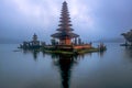 Beautiful landmark, pura ulun danu bratan temple in Bali, indonesia Royalty Free Stock Photo