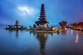 Beautiful landmark, pura ulun danu bratan temple in Bali, indonesia Royalty Free Stock Photo