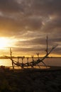 Beautiful landmark Sun Voyager, Reykjavik, Iceland