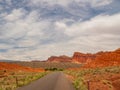 Beautiful landsacpe along the Scenic drive of Capitol Reef National Park Royalty Free Stock Photo