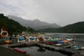 Beautiful landsacpe around Liyu Carp Lake in a cloudy day