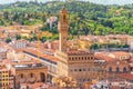 Beautiful landscape above- Palace Vecchio Palazzo Vecchio in P Royalty Free Stock Photo