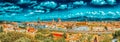 Beautiful landscape above, panorama on historical view of the Florence from Boboli Gardens Giardino di Boboli  point. Italy Royalty Free Stock Photo