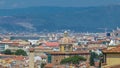 Beautiful landscape above timelapse, panorama on historical view of the Florence from Boboli Gardens Giardino di Boboli Royalty Free Stock Photo