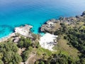 Beautiful landscape aerial view at Mandorak beach, Sumba island