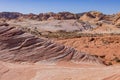 Beautiful landscape along the Firewave Trail of the Valley of Fire State Park Royalty Free Stock Photo