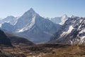 Beautiful landscape of Ama Dablam mountain peak, Everest region Royalty Free Stock Photo