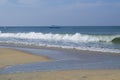 Beautiful landscape the Arabian blue Sea in Goa India