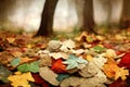 Beautiful Landscape Autumn, golden Season, Fallen leaves