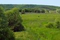 Landscape Photo - Green Field, Clouds And Blue Sky. Nature, Ecology, Travel Concept. Royalty Free Stock Photo