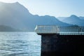 Beautiful landscape with balcony view, Como Lake, Italy Royalty Free Stock Photo