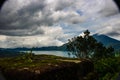 Beautiful landscape of Bali from a high point view, view from a restaurant balcony. Bali, Indonezia, 2019