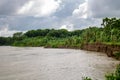 A beautiful landscape of Bangladesh. Great picture of a river. A scene of river breaking. During the monsoon season, the water