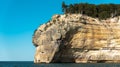 Beautiful landscape of the bay a cliff near a lake in Michigan Royalty Free Stock Photo