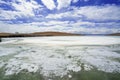 Frozen Swan Lake in Bayanbulak in Spring