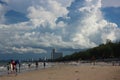 Beautiful landscape on a beach holiday, Cha-Am Beach, Petchburi, Thailand