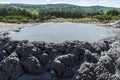 Beautiful landscape with Berca Muddy Volcanoes in Buzau, Romania