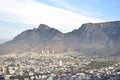 Beautiful Landscape with the big Table Mountain photographed from the Signal Hill in Cape Town, South Africa Royalty Free Stock Photo