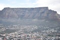 Beautiful Landscape with the big Table Mountain photographed from the Signal Hill in Cape Town, South Africa Royalty Free Stock Photo