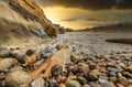 A beautiful landscape of bizarre rock formations on the Pacific coast at Point Lobos State Reserve in Carmel, California Royalty Free Stock Photo