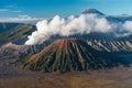 Beautiful landscape of Bromo active volcano mountain in a morning , East Java island in Indonesia Royalty Free Stock Photo