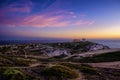 Beautiful landscape of cape Espichel coast at sunset, Portugal Royalty Free Stock Photo