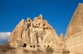 Beautiful landscape Cappadocia abandoned castle