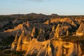 Beautiful landscape of Cappadocia plateau in middle of Anatolia region in Turkey in a morning sunrise