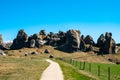 A beautiful landscape of Castle Hill with blue sky, Canterbury, New Zealand