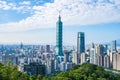 Beautiful landscape and cityscape of taipei 101 building and architecture in the city Royalty Free Stock Photo