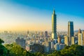 Beautiful landscape and cityscape of taipei 101 building and architecture in the city Royalty Free Stock Photo