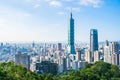 Beautiful landscape and cityscape of taipei 101 building and architecture in the city Royalty Free Stock Photo