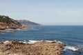 Beautiful landscape of the coast of Bayona Royalty Free Stock Photo