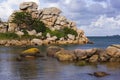 Landscape of Cote de Granit Rose in Bretagne, France