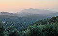 Beautiful landscape of Crete at sunset Royalty Free Stock Photo